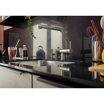 Virtuves izlietnes maisītājs BLANCO LINUS-S Satin Platinum 527699