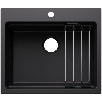 Virtuves Izlietne BLANCO ETAGON 6 SILG Black M.ZUB O.AF WFS SILGRANIT™, Melna 527746