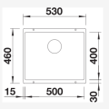 Кухонная мойка BLANCO SUBLINE 500-U SILG Coffee O.ZUB O.AF WFS SILGRANIT™, Coffee 527800