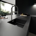 Кухонная мойка BLANCO CLARON 500-U DarkSteel Edition Infino O.AF, нержавеющая сталь, темная сталь 527834
