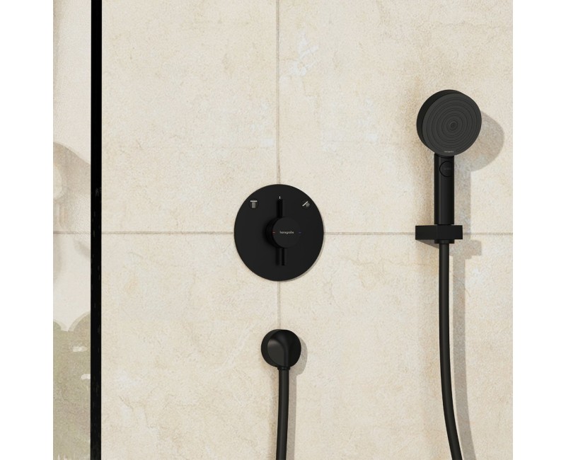 Смеситель для душа Hansgrohe DuoTurn S Встраиваемый, 2 устройства, матовый чёрный 75418670