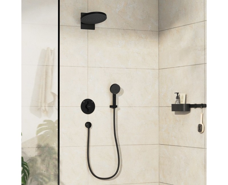 Смеситель для душа Hansgrohe DuoTurn S Встраиваемый, 2 устройства, матовый чёрный 75418670