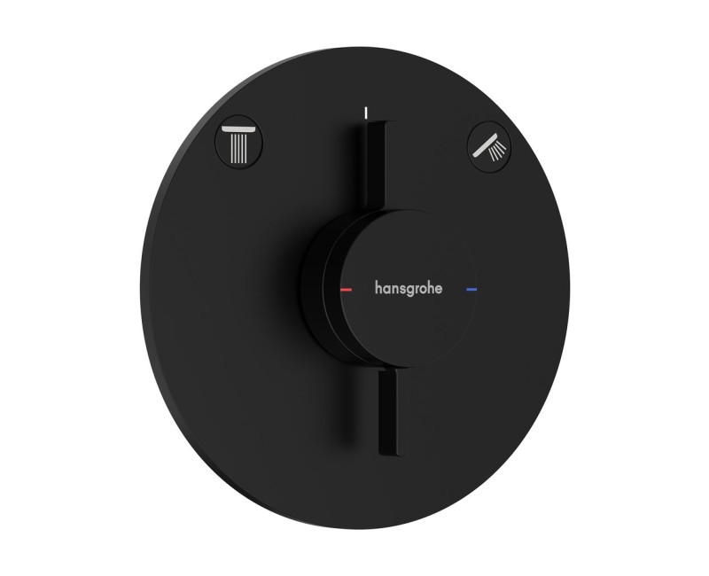 Смеситель для душа Hansgrohe DuoTurn S Встраиваемый, 2 устройства, матовый чёрный 75418670