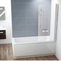 Vannas siena Ravak CVS1 80R hromēts + caurspīdīgs 7QR40C00Z1