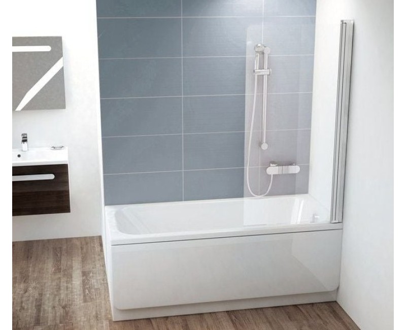 Vannas siena Ravak CVS1 80R hromēts + caurspīdīgs 7QR40C00Z1