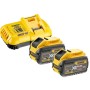 Зарядное устройство для аккумуляторов DeWALT 8A, 2 аккумуляторных блока 18/54 В XR FLEXVOLT 12.0 Ач DCB118Y2