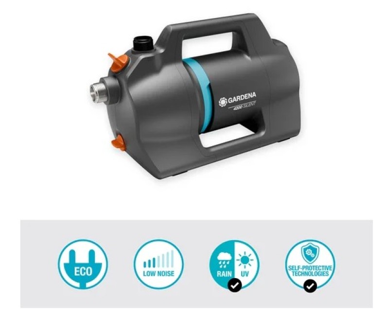 Садовый насос Gardena 4200 Silent, с принадлежностями, 600 Вт, артикул 970644701