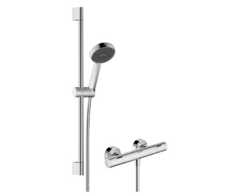 Душевая система Hansgrohe Activera Select S с термостатом, 2 режима потока, EcoSmart, хром 28876000