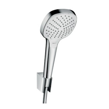 Dušas komplekts Hansgrohe Croma Select E rokas dušas, turētāja un šļūtenes komplekts 1,60 m, balts/hroms 26413400