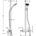 Душевая система Hansgrohe Croma Select S SemiPipe Multi с термостатом, белый/хром 27247400