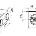 Rekuperators AIROBOT-L-PRO-ERV 250 m3/h 69L/s ar mitruma atgūšanu, (Montāža giesti / grīda) Balts