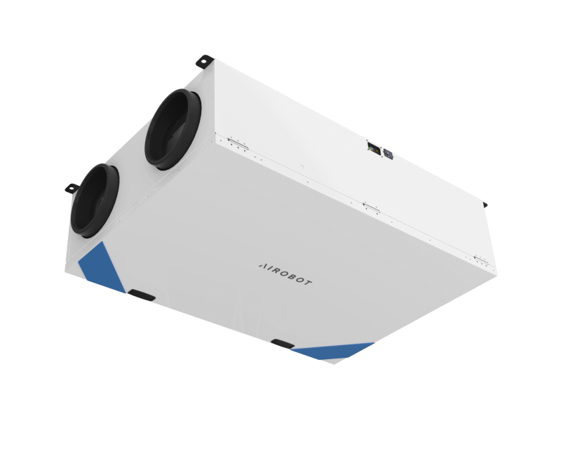 Rekuperators AIROBOT-L5-PRO-ERV 500 m3/h 139l/s ar mitruma atgūšanu, (Montāža pie giestiem)  Balts