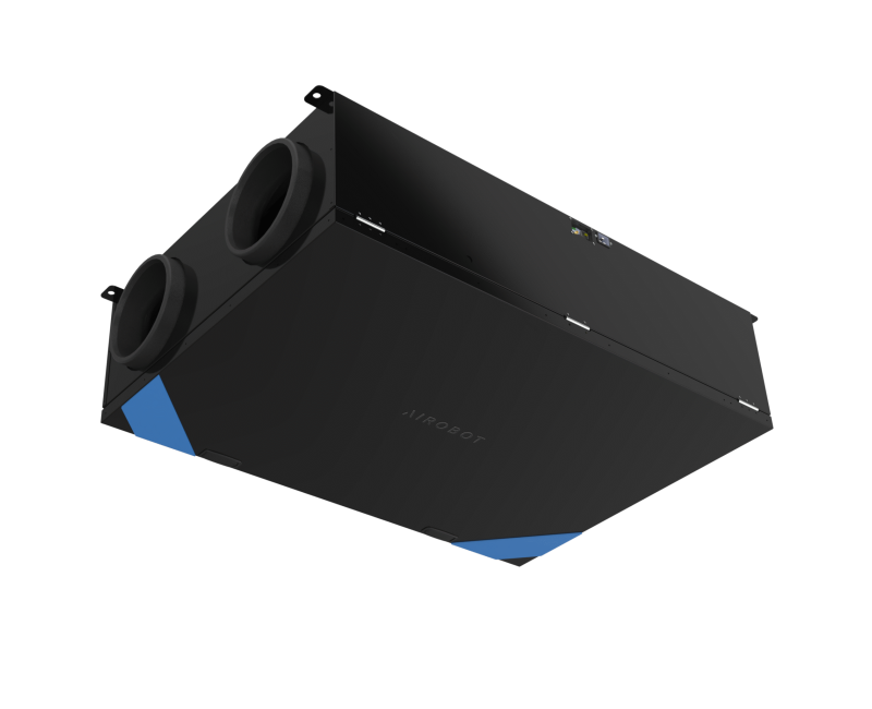 Рекуператор AIROBOT-L5-PRO-ERV 500 м³/ч 139 л/с с рекуперацией влаги (потолочный монтаж), черный.