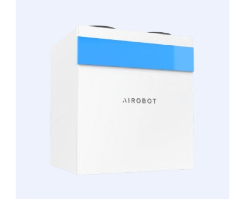 Rekuperatorius AIROBOT-V6-PRO-E iki 550 m3/h 153 l/s su drėgmės atgavimo funkcija (montuojamas ant sienos) baltas