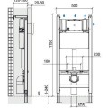 Tualetes poda Komplekts Sanindusa Sanfix rāmis ar Urb.y 48 Rimfree Baltu podu ar vāku SoftClose un Hromētu pogu