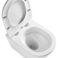 Tualetes poda komplekts Geberit Duofi rāmis ar podu Kielle Nefia Rimless, SoftClose vāku, baltu pogu Delta