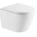 Tualetes poda komplekts Geberit Duofix rāmis ar podu Kielle Nefia Rimless, SoftClose vāku, Balta poga Delta20