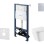 Комплект Kielle Genesis рама с унитазом Klielle Arkas I Rimless+, крышкой SoftClose и хромированной кнопкой Gemini New II 30528SS77