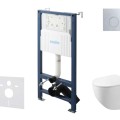 Tualetes poda komplekts Kielle Genesis Rāmis ar Klielle Gaia Rimless podu, SoftClose vāku un Gemini New II Hromētu pogu 30528SS86