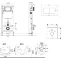 Tualetes poda komplekts Kielle Genesis Rāmis ar Klielle Gaia Rimless podu, SoftClose vāku un Gemini New III Hromētu pogu 30528SS89