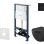 Tualetes poda komplekts Kielle Genesis Rāmis ar Klielle Oudee Vortex Rimless+ melnu podu, SoftClose vāku un Gemini New II Melnu Matētu Pogu 30528SS92