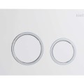 Tualetes poda komplekts Kielle Genesis Rāmis ar Klielle Oudee Vortex Rimless+ podu, SoftClose vāku un Gemini New II Hromētu/Baltu pogu 30528SS67