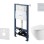 Tualetes poda komplekts Kielle Genesis Rāmis ar Klielle Oudee Vortex Rimless+ podu, SoftClose vāku un Gemini New III Hromētu Pogu 30528SS62