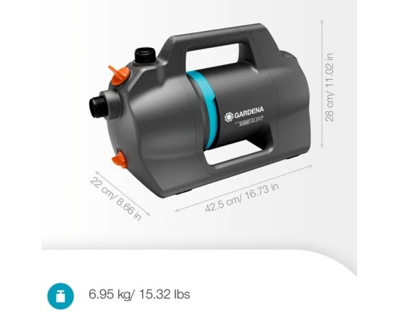 Насос водоснабжения Gardena 5000 Silent, с принадлежностями, 550 Вт, артикул 970829801