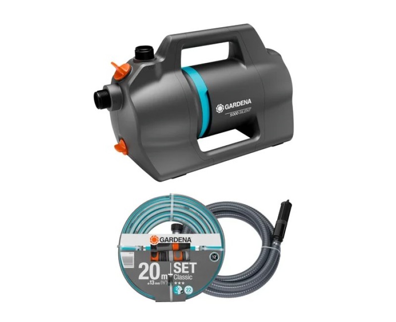 Насос водоснабжения Gardena 5000 Silent, с принадлежностями, 550 Вт, артикул 970829801