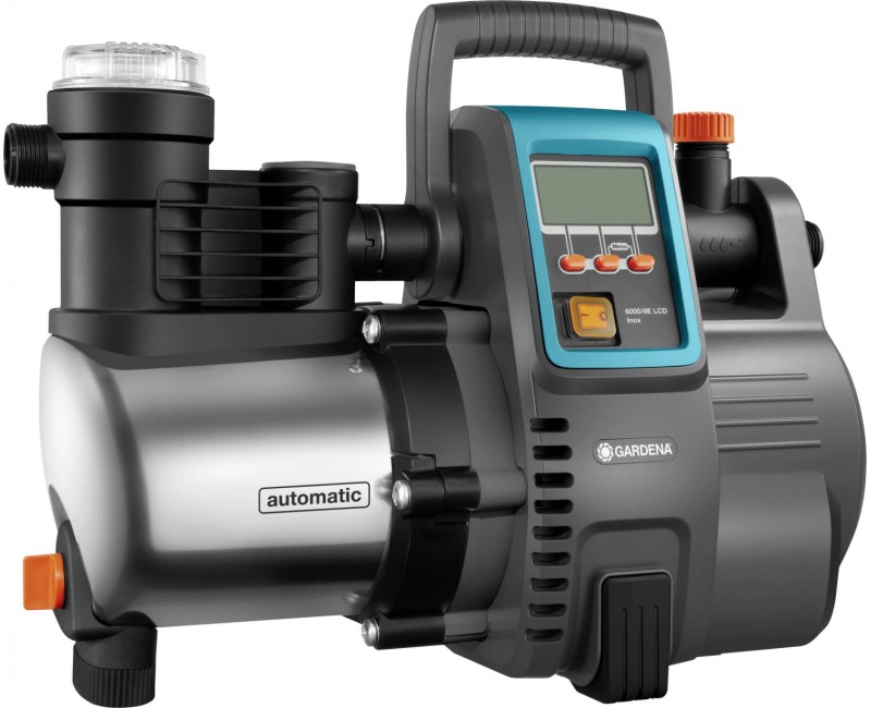 Насос водоснабжения Gardena 6000/6E LCD, нержавеющая сталь, 1300 Вт, 967296501