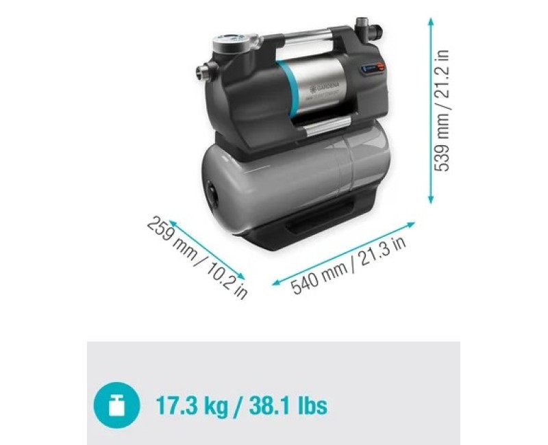 Ūdens sūknis ar hidroforu Gardena 5600 SilentComfort, Bluetooth, Powerboost, 900W, 25L 970646301