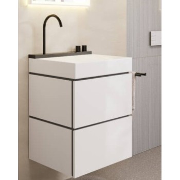Vonios kriauklių komplektas Hansgrohe Avalegra, kriauklė 58x48 cm, su termostatu ir dušu, 2 srovės, šlifuotas juodas chromas 22472340