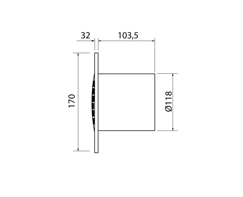 Ventilators Sapho Cata B-Plus ar taimeri B-12 PLUS T, 20W, 120 mm, balts 00982100