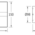 Ventilators Sapho Cata E-100 GS aksiāls, 8 W, 100 mm, sudrabs 00900400
