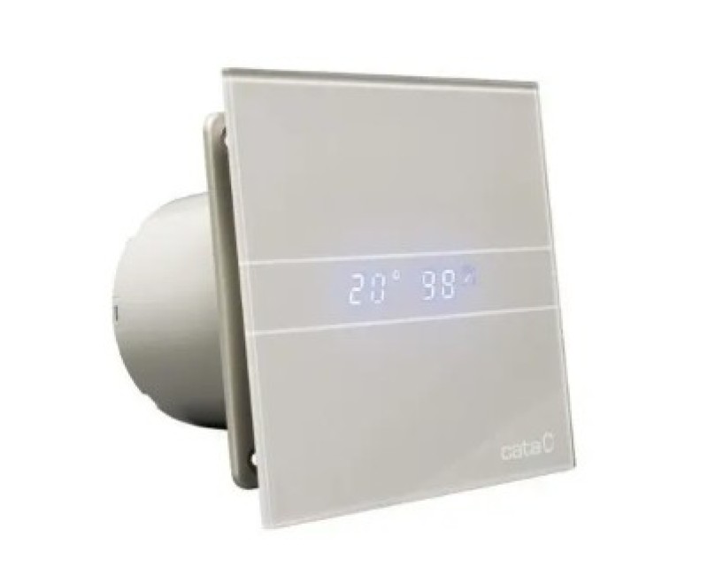 Ventilators Sapho Cata E-100 GSTH aksiāls ar automātisko vadību, 8 W, 100 mm, sudrabs 00900600