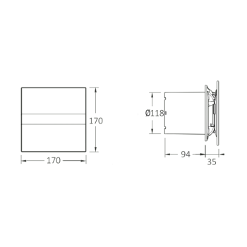 Ventilators Sapho Cata E-120 GBT Aksiāls ar taimeri 15 W, 120 mm, melns 00901502