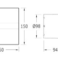 Ventilators Sapho Cata E Aksiālais E-100 GBT, ar taimeri, melns 00900502