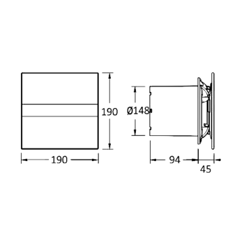Ventilators Sapho Cata E-E-150 G aksiālais, 21 W, 150 mm, balts 00902000