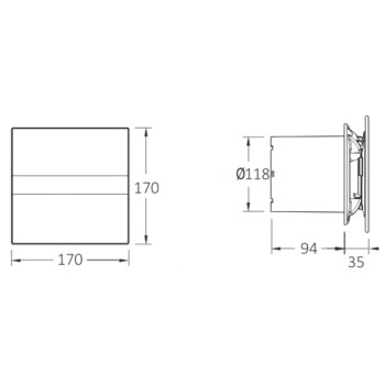 Ventilators Sapho Cata E aksiālais E-120 G, 15 W, 120 mm, balts 00901000