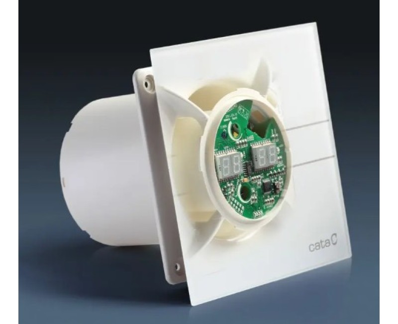 Ventilators Sapho Cata E aksiālais ar automātisko vadību E-120 GTH, 6 W/11 W, 120 mm, balts 00901200