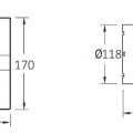 Ventilators Sapho Cata E aksiālais ar automātisko vadību E-120 GTH, 6 W/11 W, 120 mm, balts 00901200