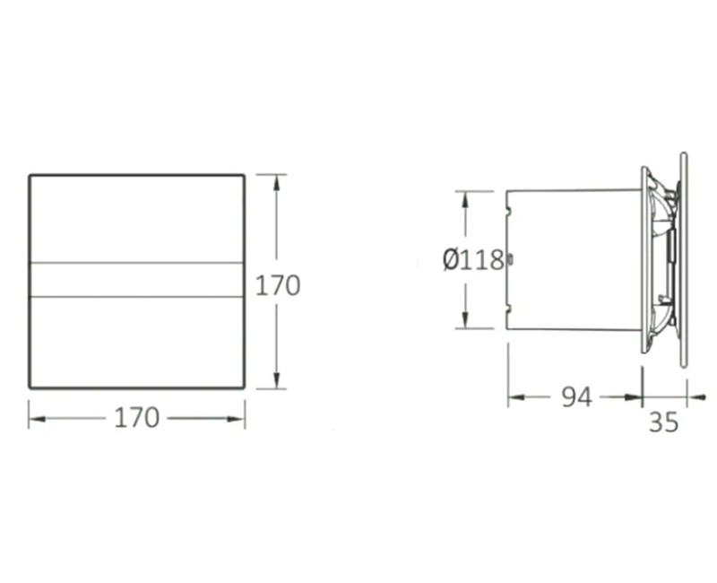 Ventilators Sapho Cata E aksiālais ar taimeri E-120 GT, 15 W, 120 mm, balts 00901100
