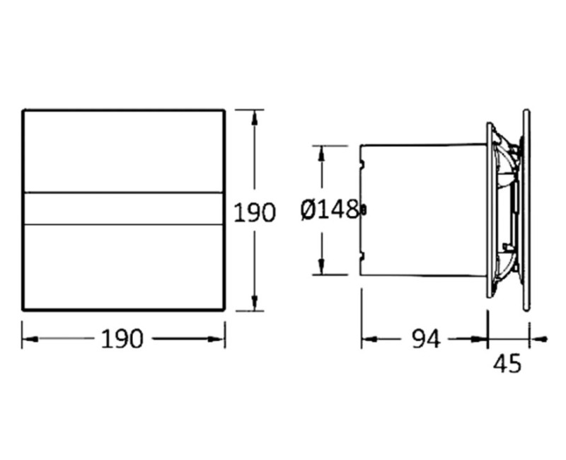 Ventilators Sapho Cata E aksiālais ar taimeri E-150 GT, 21W, 150 mm, balts 00902100