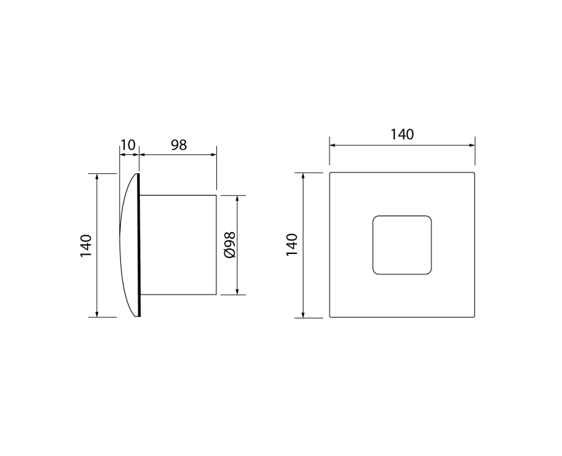 Ventilators Sapho Cata Silentis 10 aksiāls, 15W, 100 mm, balts 01070000