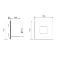 Ventilators Sapho Cata Silentis 12 T aksiāls ar taimeri, 20 W, 120 mm , balts 01081000