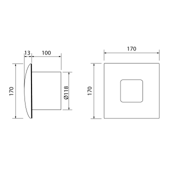 Ventilators Sapho Cata Silentis 12 INOX aksiāls, 20 W, 120 mm, nerūsējošais tērauds 01080300