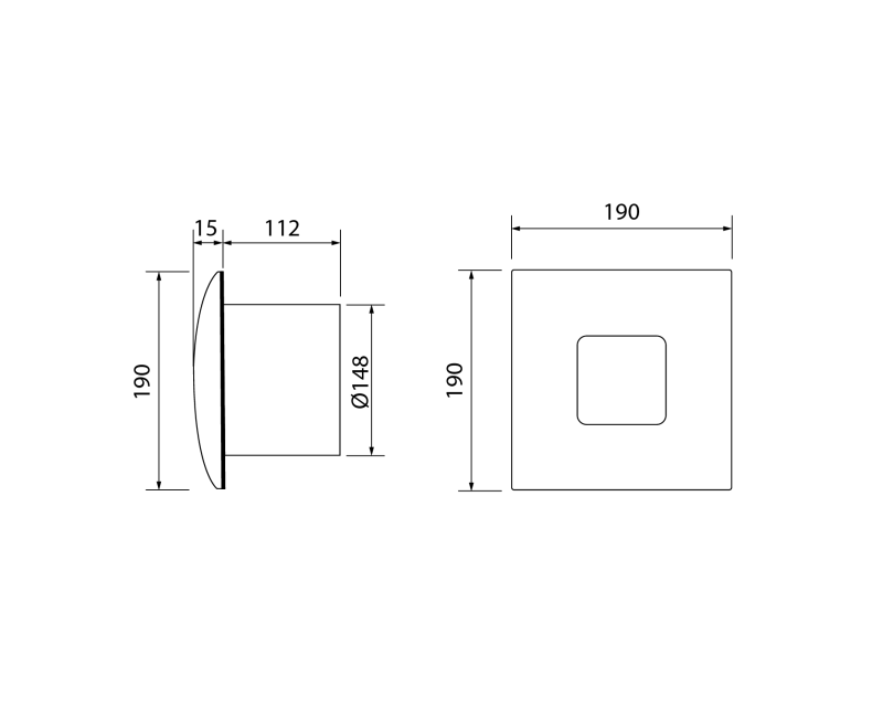 Ventilators Sapho Cata Silentis 15 T aksiāls ar taimeri, 25 W,  150 mm, balts 01091000