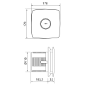 Ventilators Sapho Cata X-Mart  aksiālais ar taimeri X-MART 12T, 20W, 120 mm, balts 01021000