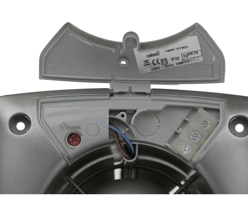 Ventilators Sapho Cata X-Mart aksiālais ar taimeri X-MART 12T, 20W, 120 mm, nerūsējošais tērauds 01051000
