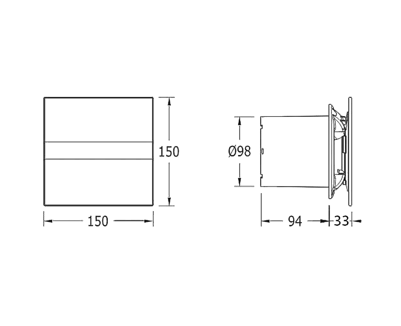 Ventilators Sapho Sapho Cata E aksiālais E-100 G, 8 W, 100 mm, balts 00900000
